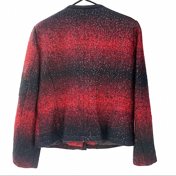 Gas Jeans Blazer Wool Blend Sequin Knit Zip | L - Picture 2 of 13